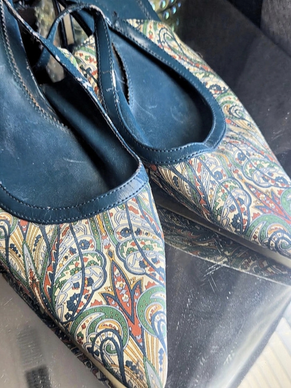 HIGHLIGHTS Paisley Mary JANE Heels US 12